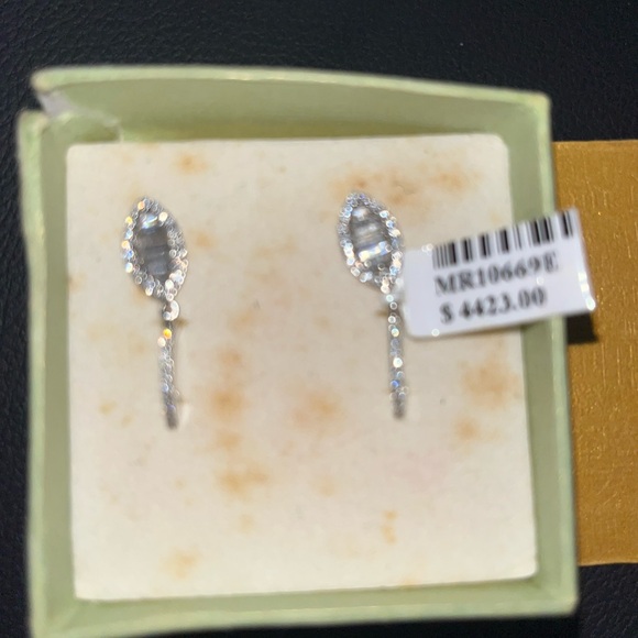 18k white gold vvs1 natural diamonds 1.02ct